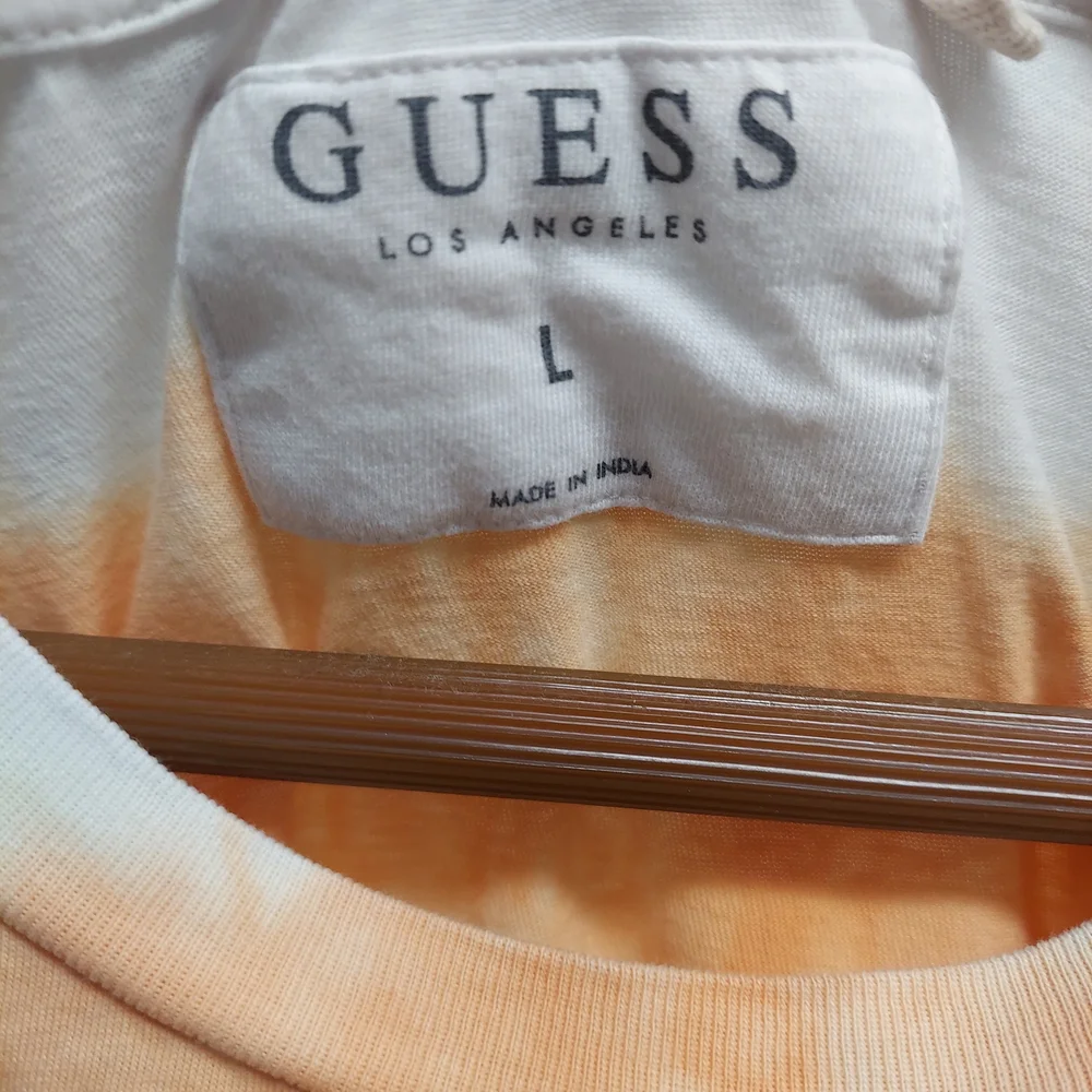 Guess Vibrant Orange and Blue Short Sleeve Tee - Picture 3 of 3